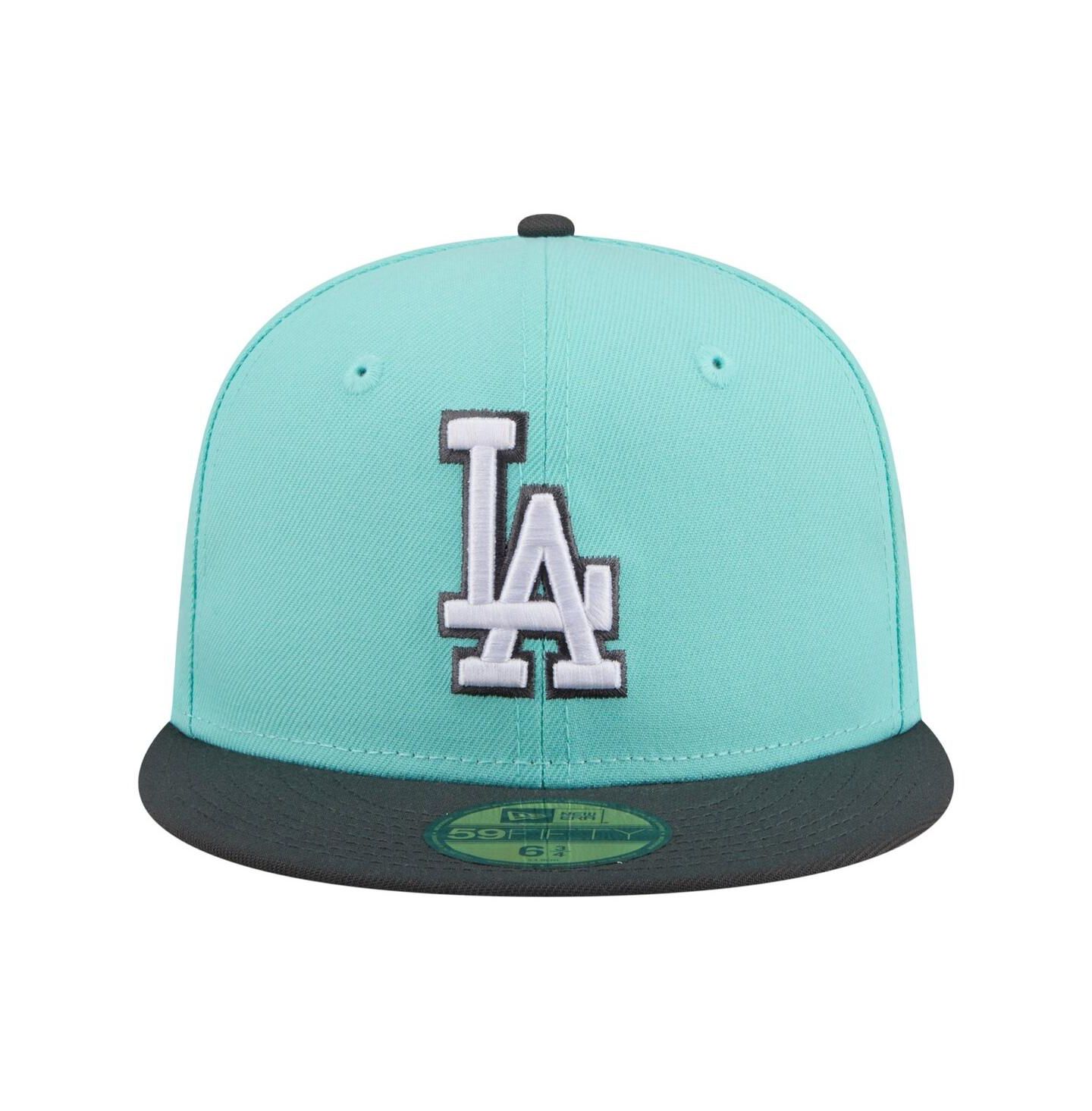 Мужские головные уборы New Era Turquoise/Charcoal Los Angeles Dodgers Two-Tone Color Pack 59FIFTY Fitted Hat — фото 2