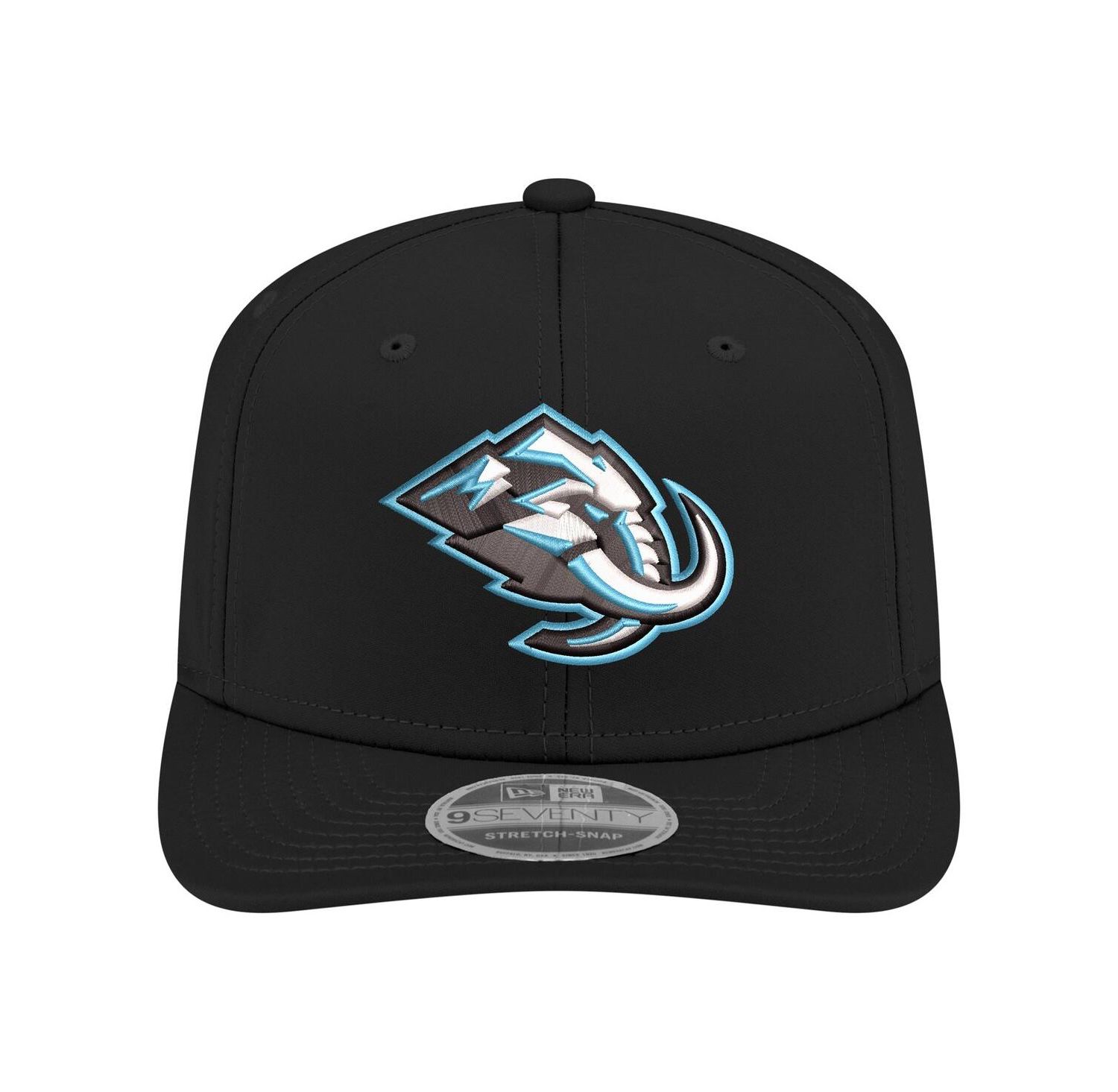 Men's Black Utah Mammoth 9SEVENTY Stretch-Snap Adjustable Hat