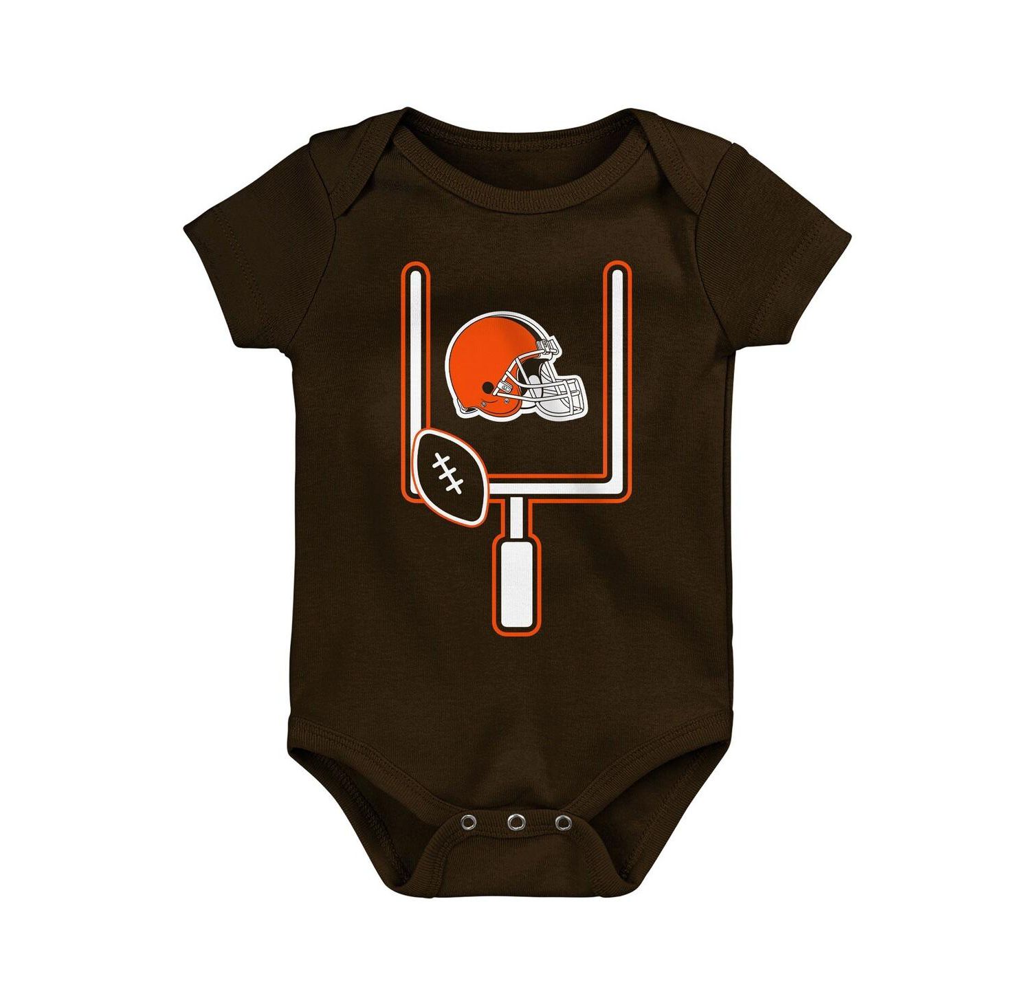 Baby Boys and Girls 3-Pack Cleveland Browns Littlest Player Bodysuit Set