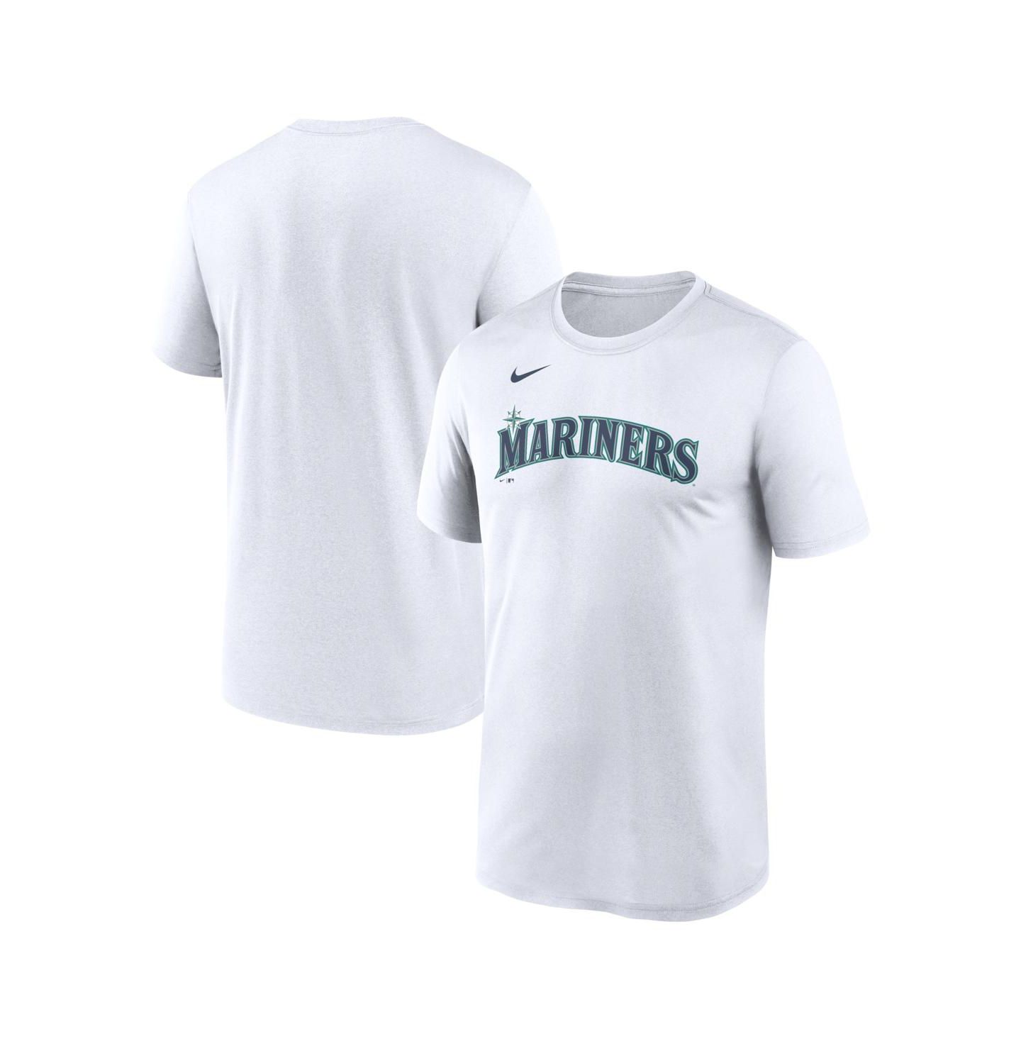 Мужская футболка Nike White Seattle Mariners New Legend Wordmark Dri-FIT — фото 1