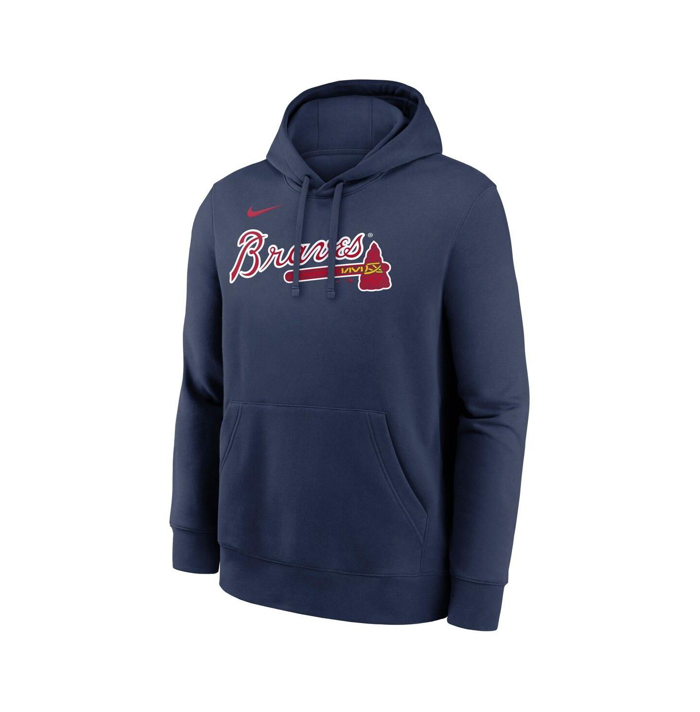 Мужское худи Nike Navy Atlanta Braves Dri-Fit Club — фото 2
