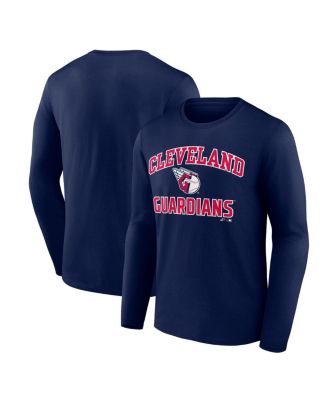 Men's Navy Cleveland Guardians Heart Soul Long Sleeve T-Shirt
