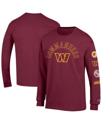 Men's Burgundy Washington Commanders Seal Long Sleeve T-Shirt