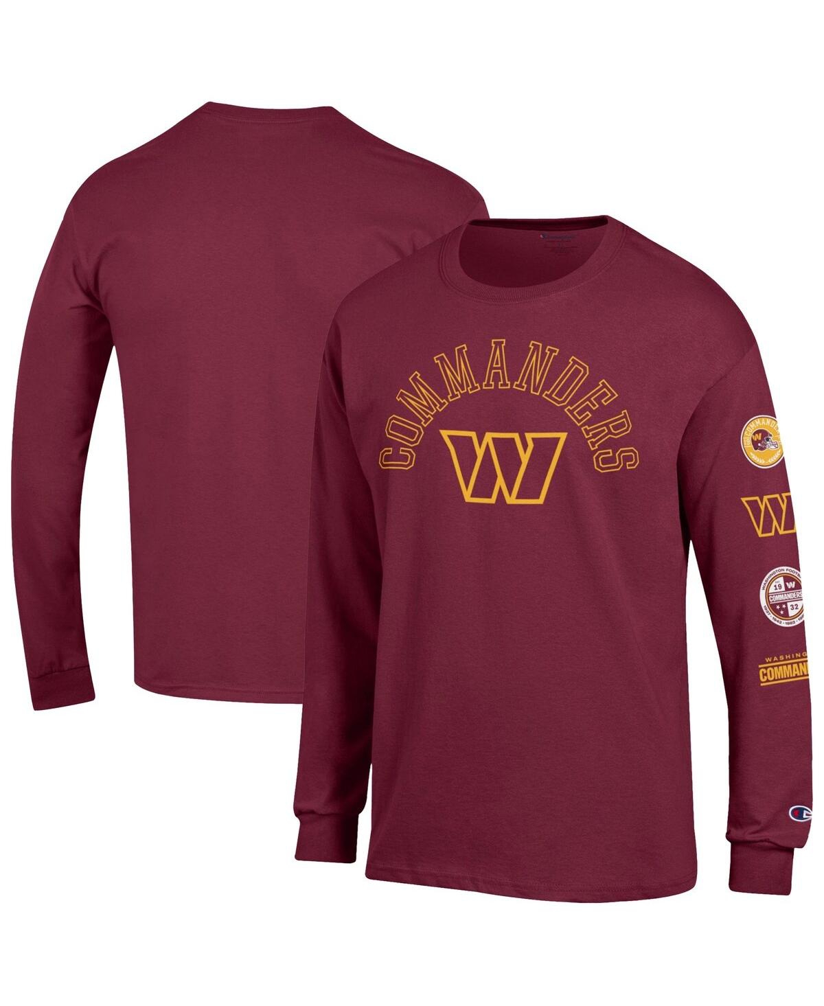 Champion Men's Burgundy Washington Commanders Seal Long Sleeve T-Shirt - Burgundy