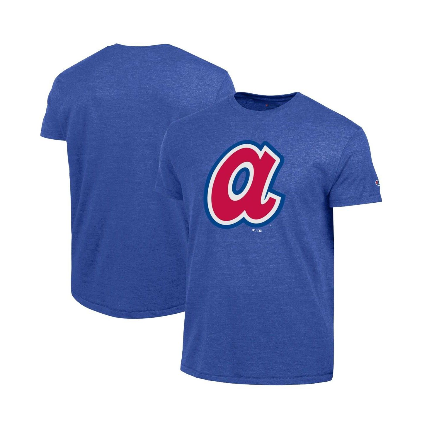 Мужская футболка Champion Royal Atlanta Braves Cooperstown Logo Tri-Blend — фото 1