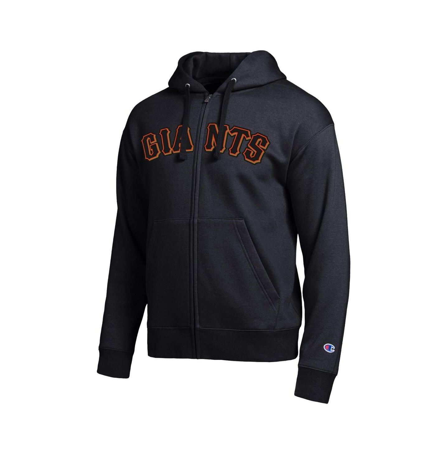 Мужское худи Champion San Francisco Giants Black All-Star Wordmark Full-Zip — фото 2