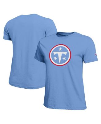 Women's Light Blue Tennessee Titans Logo T-Shirt
