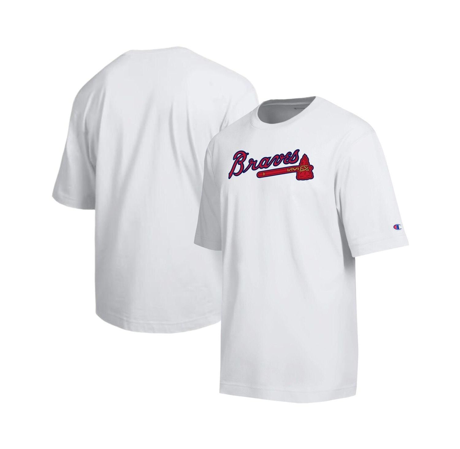 Men's White Atlanta Braves All Star Arched Chenille Wordmark T-Shirt