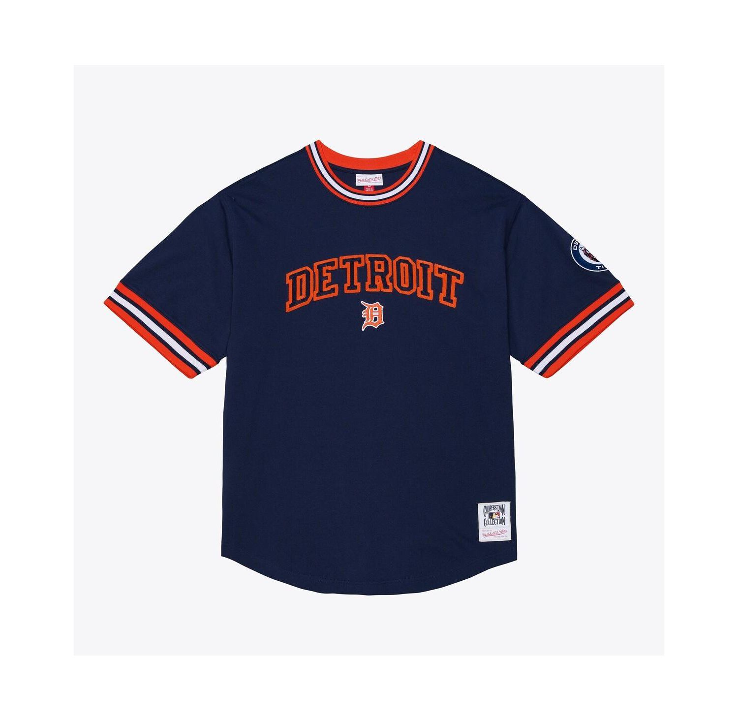 Men's Navy Detroit Tigers Wild Pitch Ringer T-Shirt