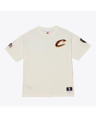 Men's Cream Cleveland Cavaliers Hardwood Classics Chainstitch Premium T-Shirt