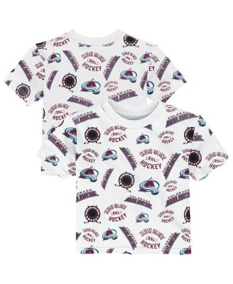 Toddler White Colorado Avalanche Run Down All-Over-Print T-Shirt