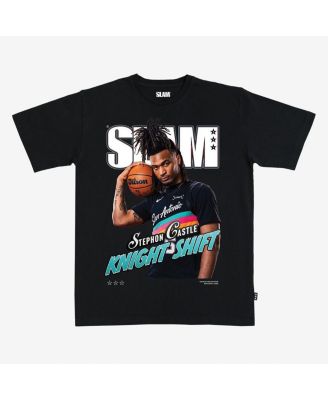 Men's and Women's Stephon Castle Black San Antonio Spurs Cover T-Shirt