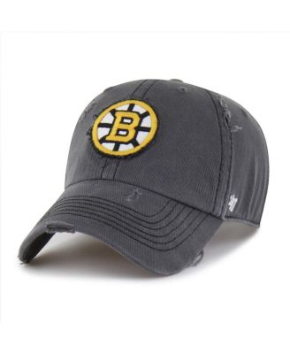 Men's Charcoal Boston Bruins Weathered Clean Up Adjustable Hat