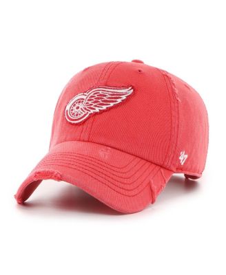 Men's Red Detroit Red Wings Weathered Clean Up Adjustable Hat