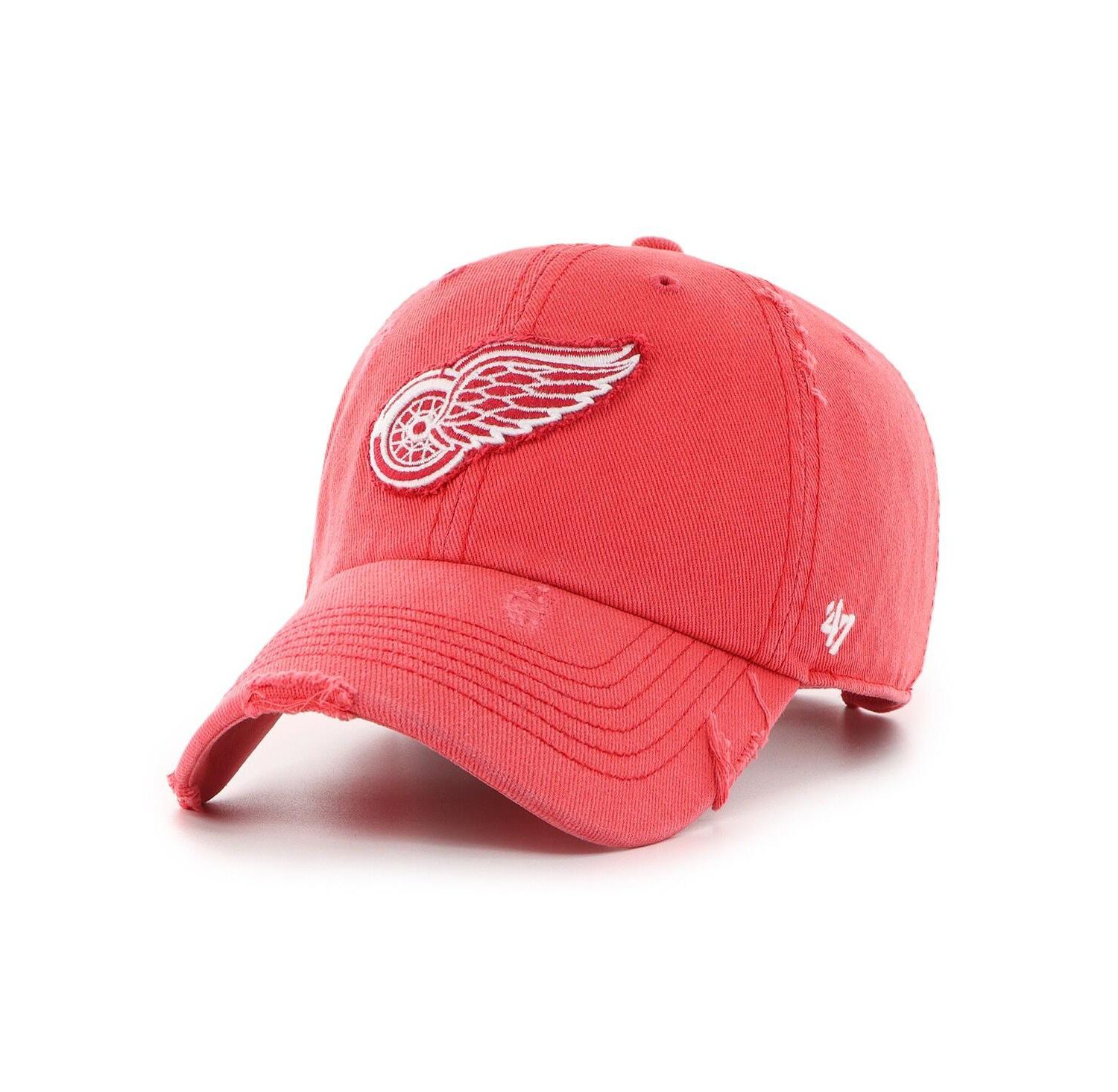 Men's Red Detroit Red Wings Weathered Clean Up Adjustable Hat