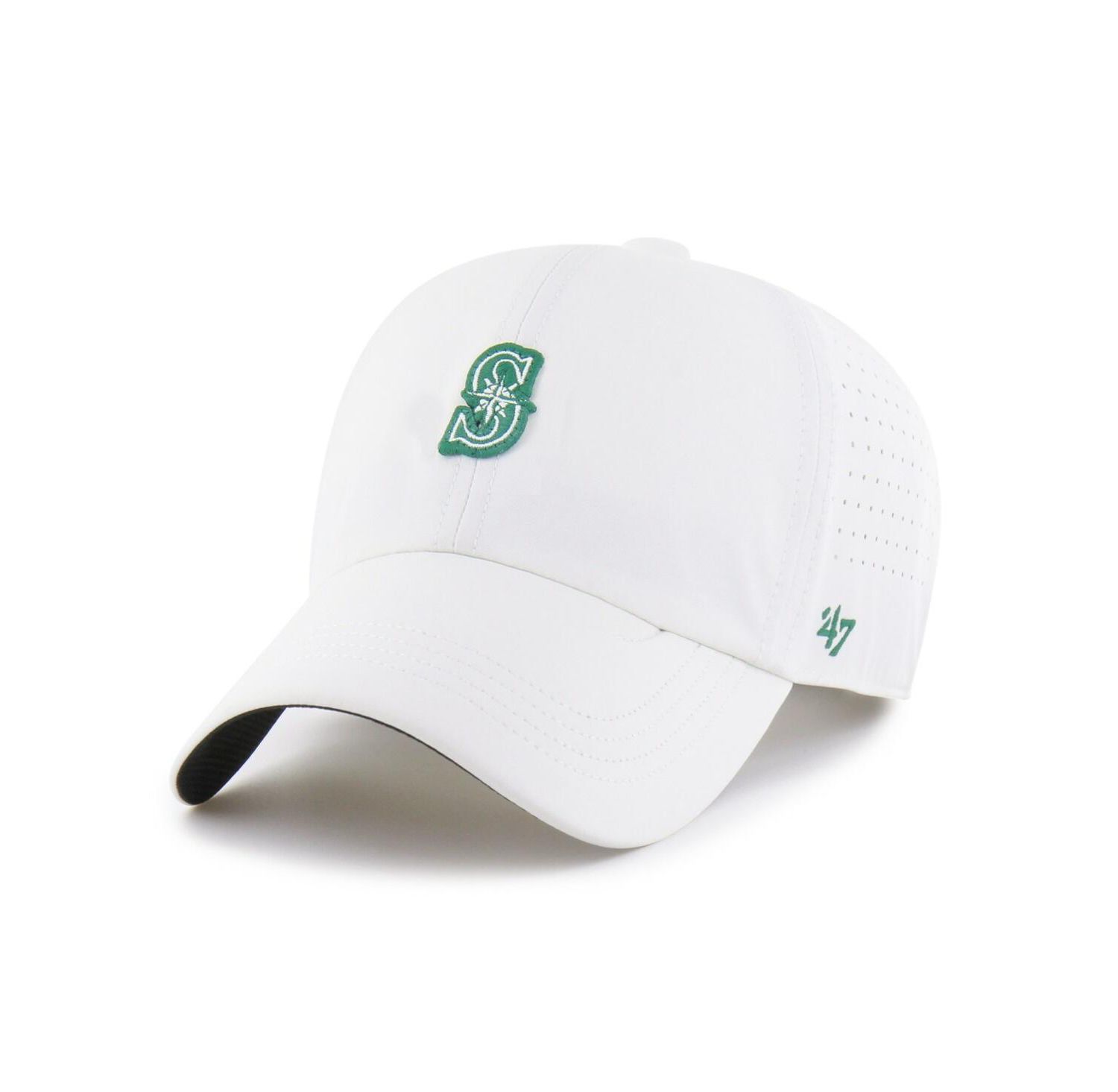 Men's White Seattle Mariners Elevated Greens Clean Up Adjustable Hat