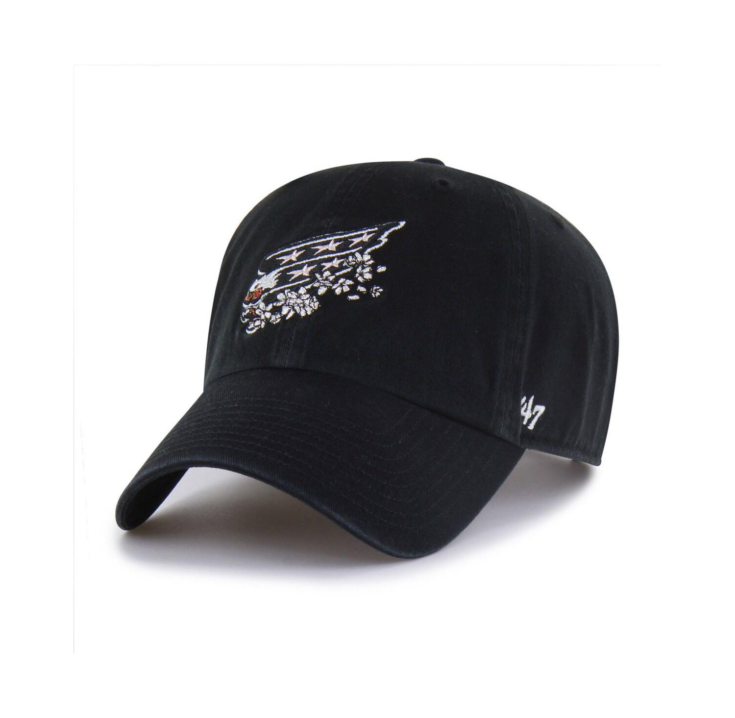 Men's Black Washington Capitals Alternate Clean Up Adjustable Hat