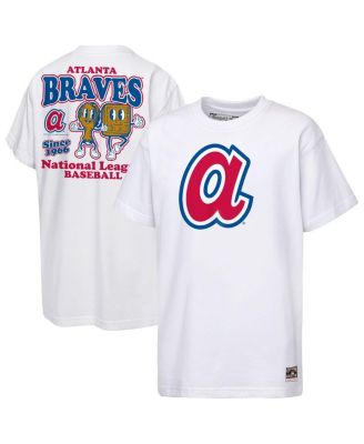 Big Boys and Girls White Atlanta Braves Cooperstown Concession T-Shirt