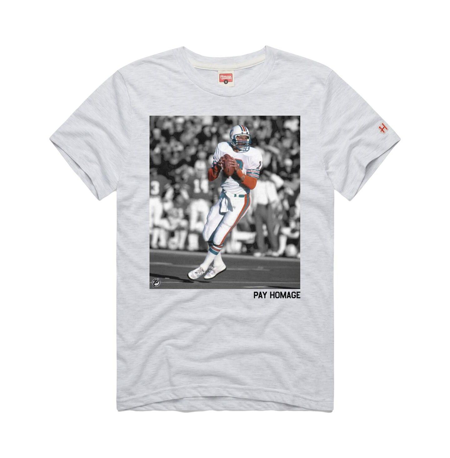 Футболка Homage Dan Marino Ash Miami Dolphins Pay Tri-Blend — фото 2