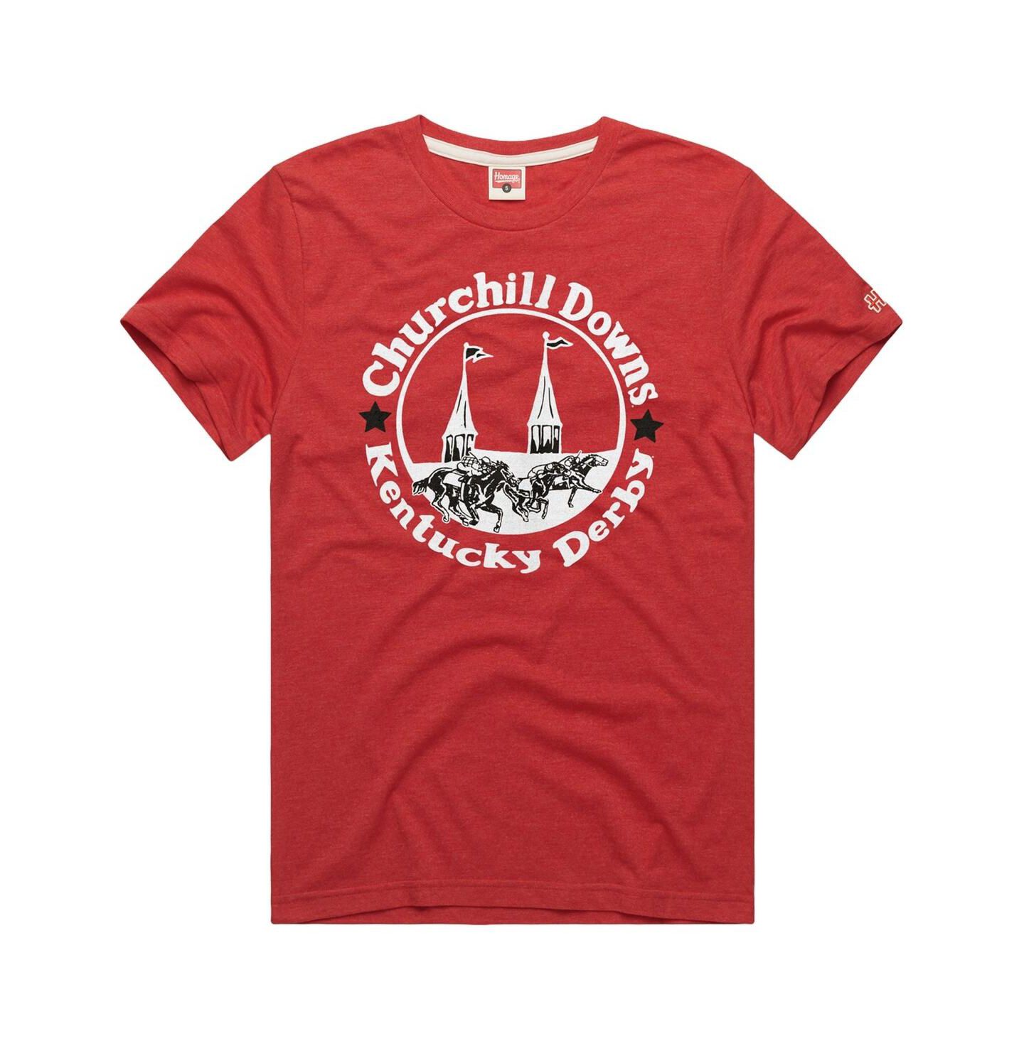 Мужская футболка Homage Red Kentucky Derby Twin Spires Tri-Blend — фото 2