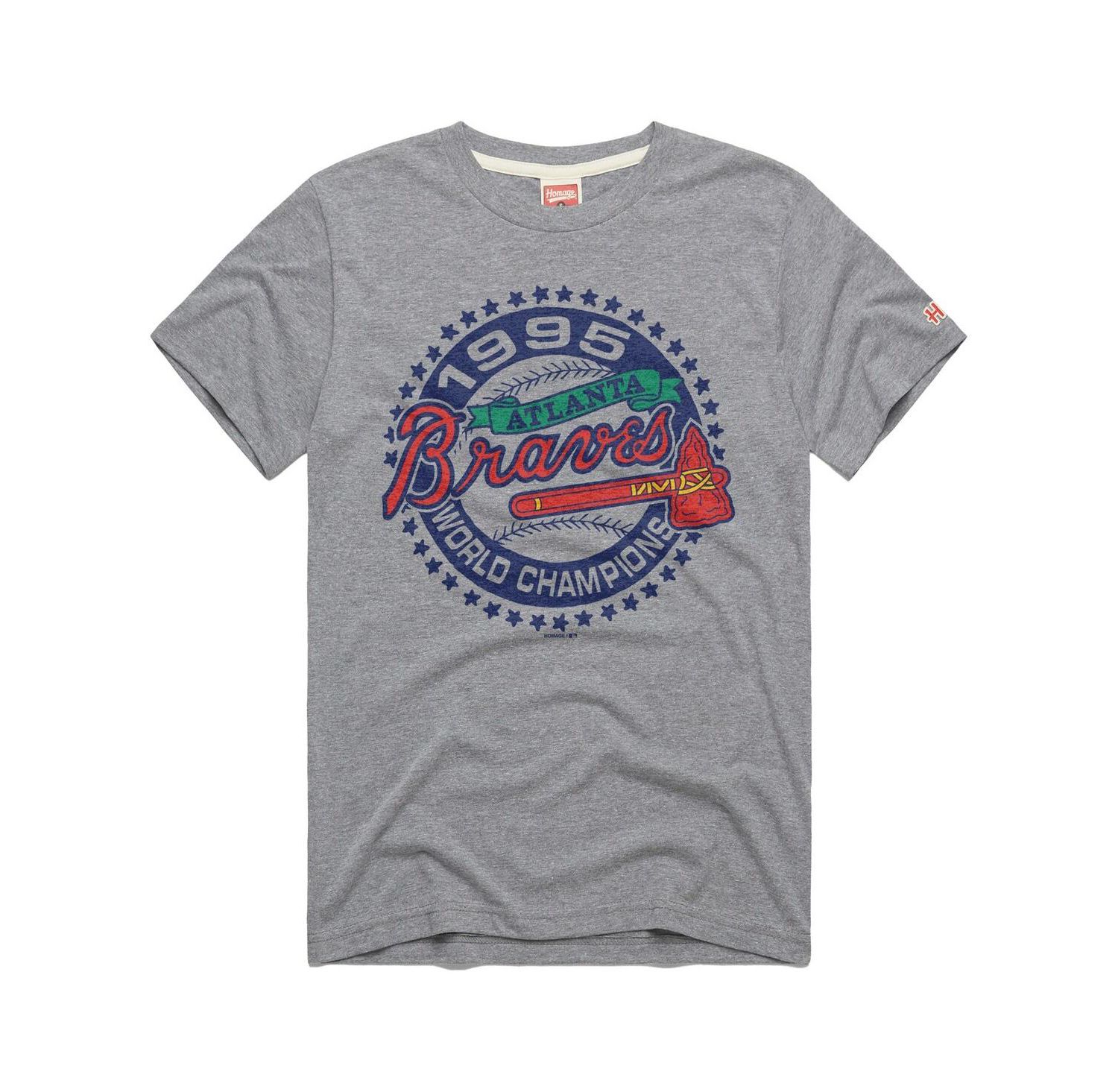 Men's Gray Atlanta Braves Tri-Blend Hyperlocal T-Shirt