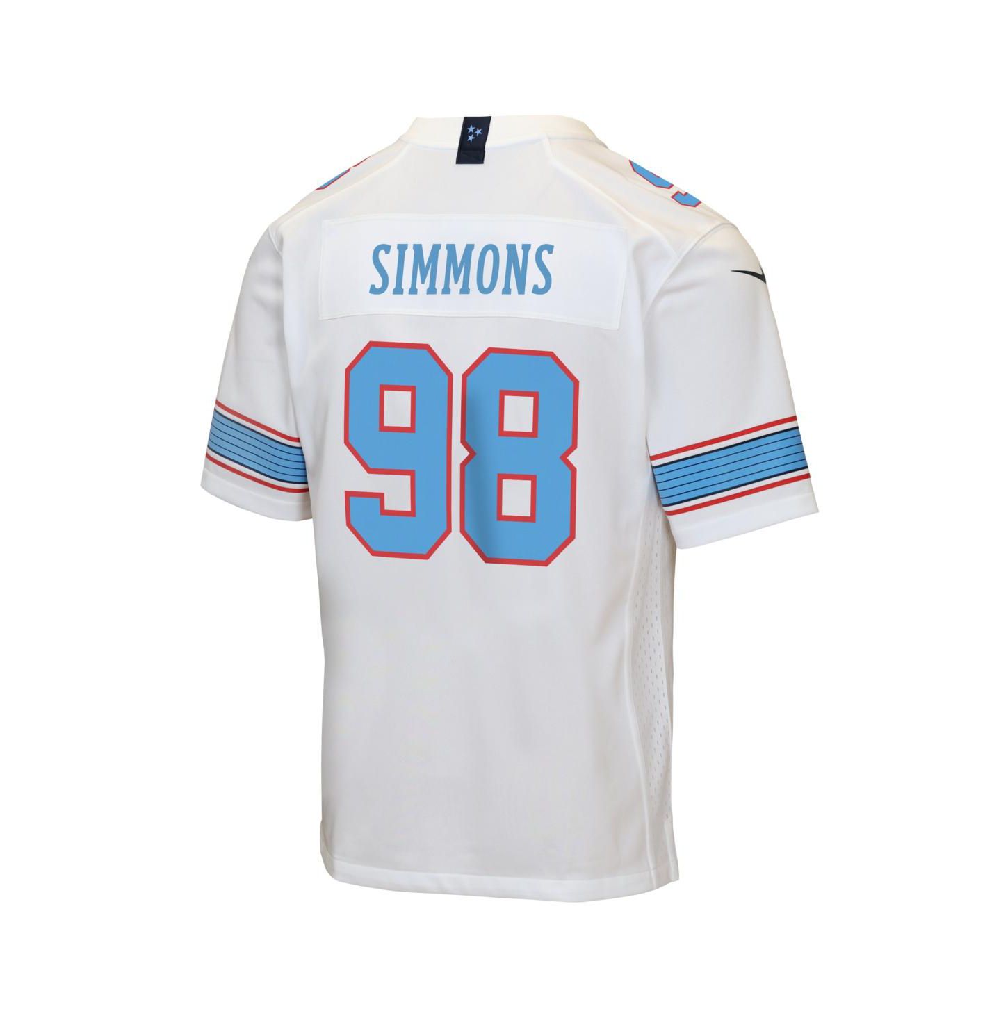 Детское джерси Nike Jeffery Simmons Tennessee Titans Game, White — фото 3