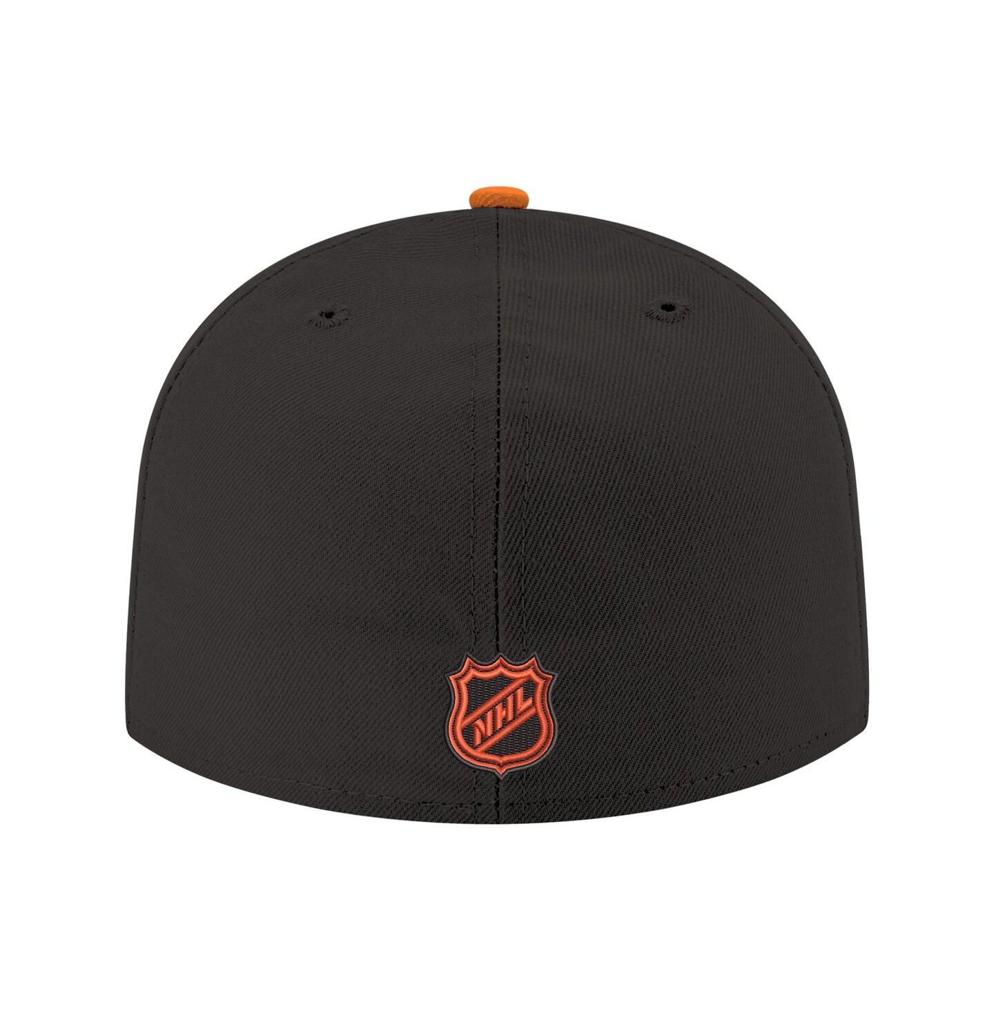 Мужская кепка New Era Black Philadelphia Flyers Core Logo Two-Tone 59FIFTY Fitted Hat — фото 4