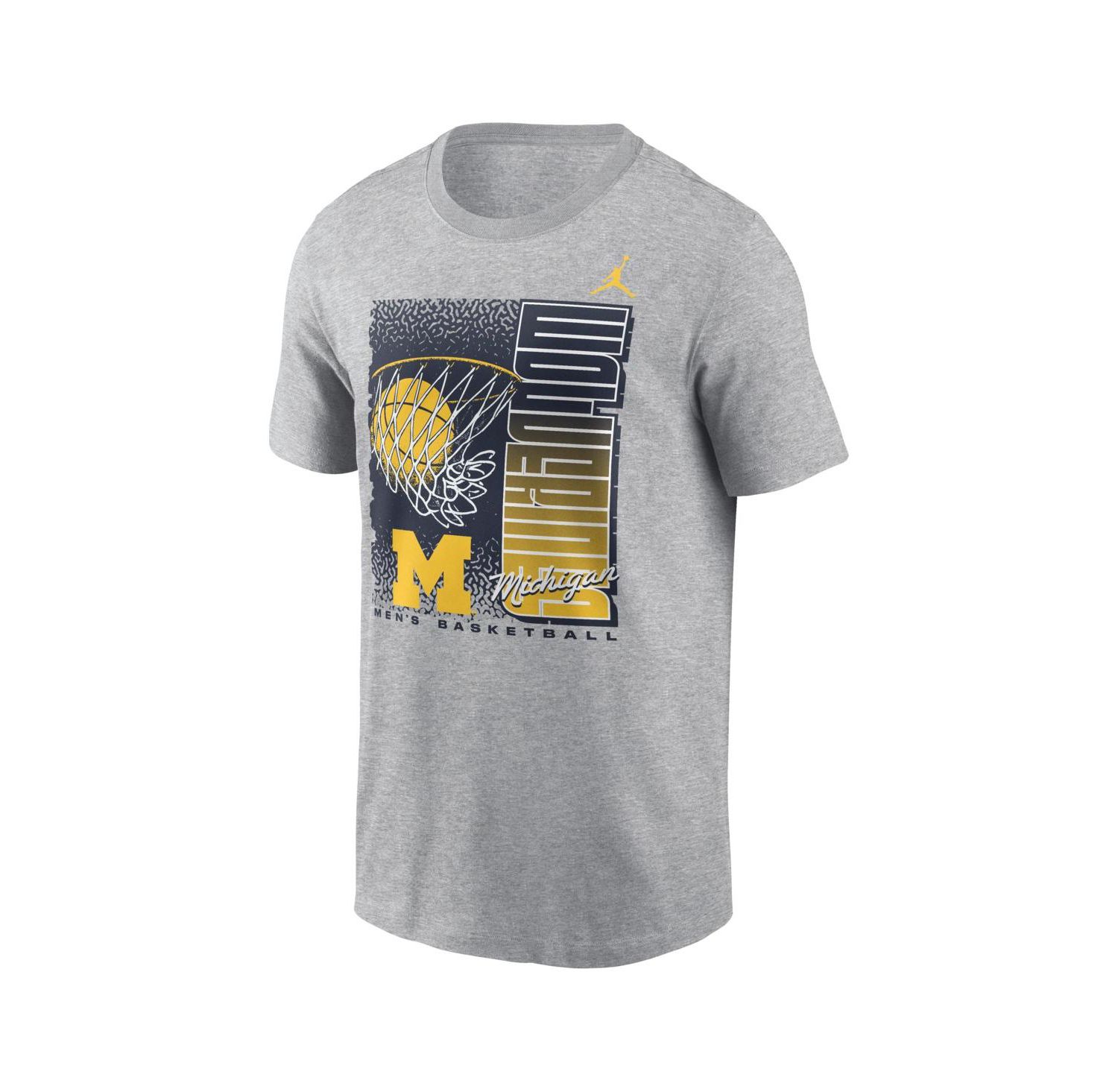 Men's Heather Gray Michigan Wolverines Basketball Refresh T-Shirt