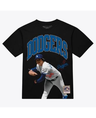 Men's Fernando Valenzuela Black Los Angeles Dodgers Photo Arch Player Graphic T-Shirt