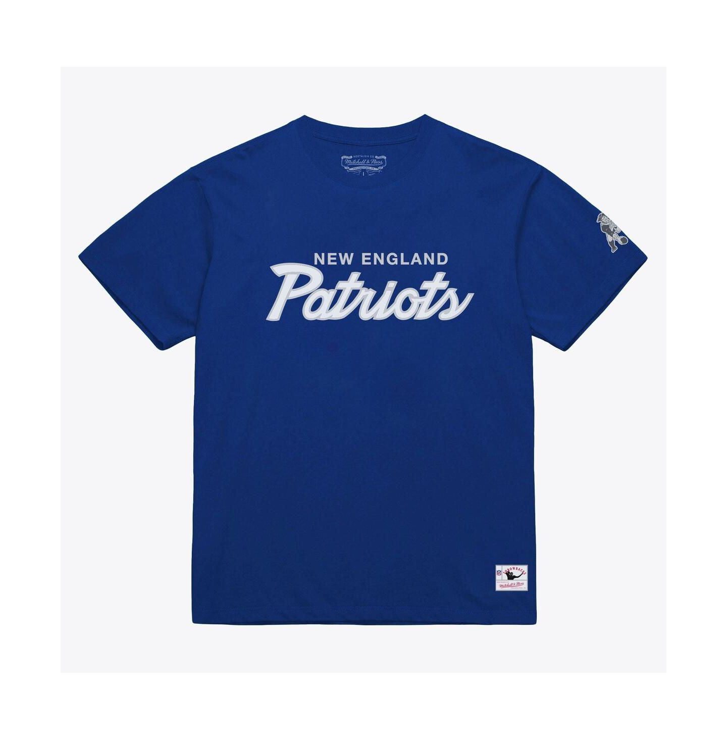 Мужская футболка Mitchell & Ness Royal New England Patriots Head Coach Classic — фото 1