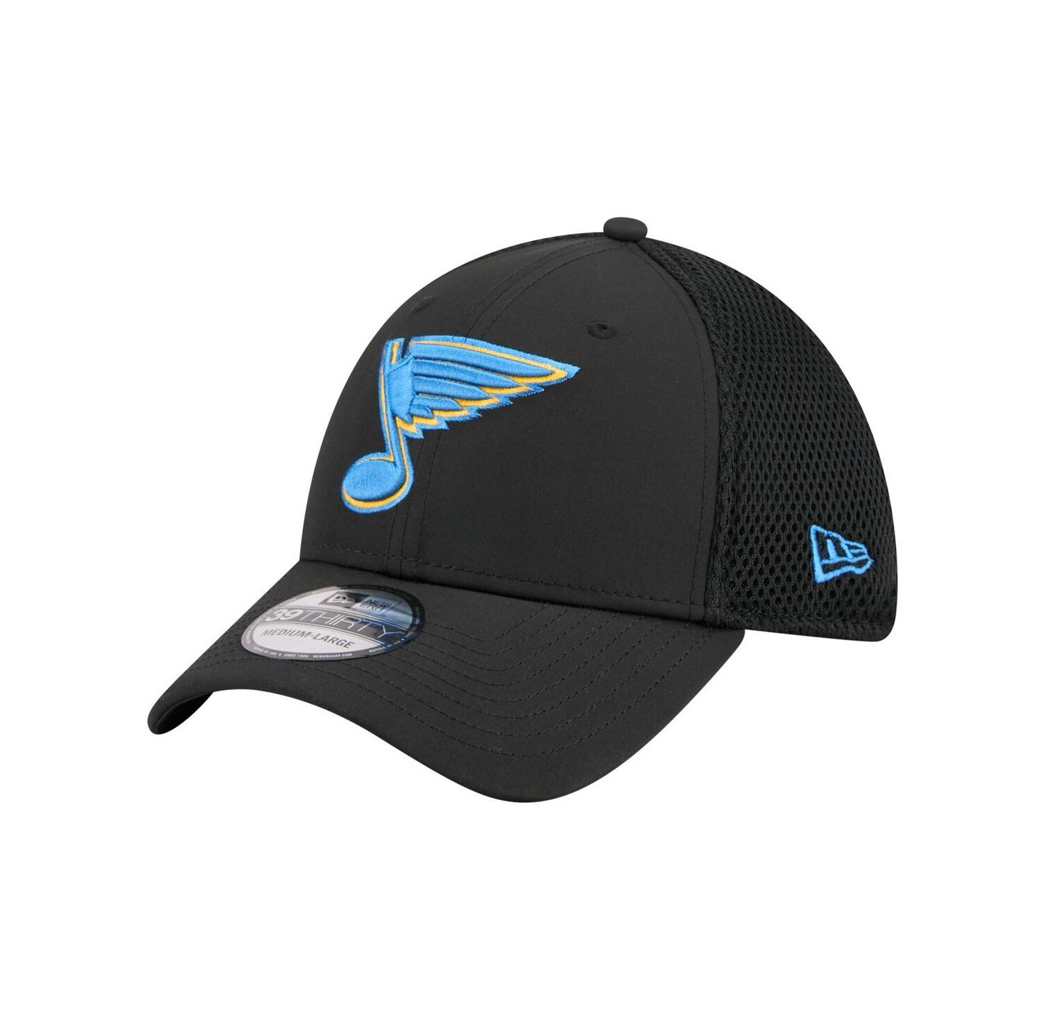 Men's Black St. Louis Blues Logo 39THIRTY Flex Hat