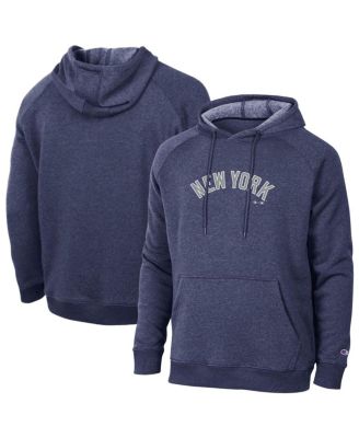 Men's Navy New York Yankees Triumph Tri-Blend Raglan Hoodie