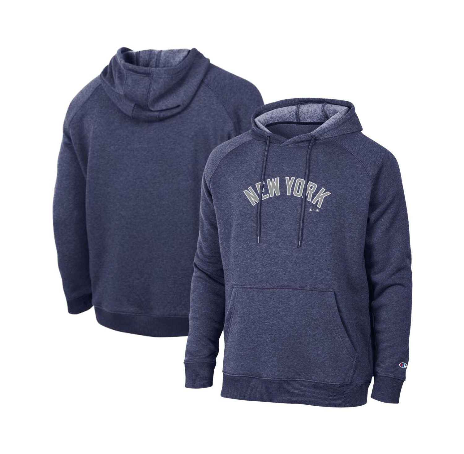 Men's Navy New York Yankees Triumph Tri-Blend Raglan Hoodie