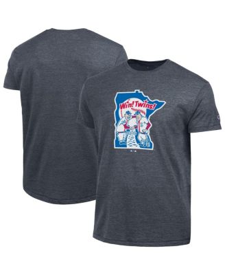 Men's Navy Minnesota Twins Cooperstown Logo Tri-Blend T-Shirt