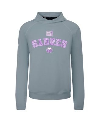Men's Gray Buffalo Sabres Hockey Fights Cancer Mandate Tri-Blend Hoodie