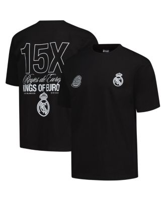 Men's and Women's Black Real Madrid European Champions Heavyweight T-Shirt