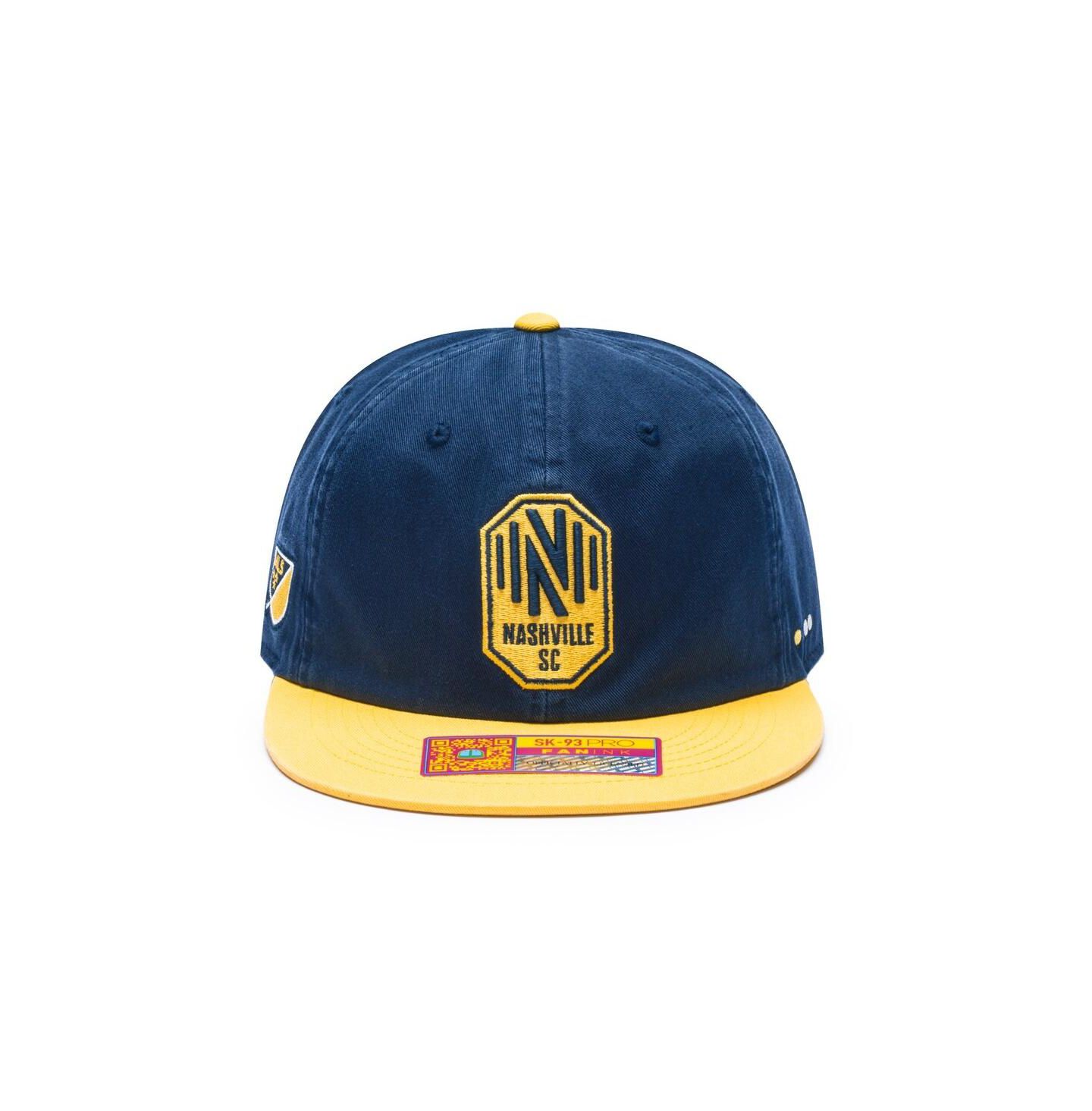 Кепка Fan Ink Navy/Yellow Nashville SC Swingman Snapback Hat — фото 2