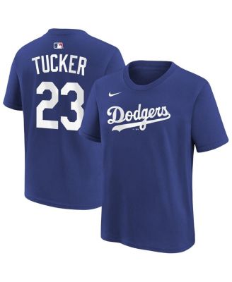 Big Boys and Girls Kyle Tucker Royal Los Angeles Dodgers Name & Number T-Shirt