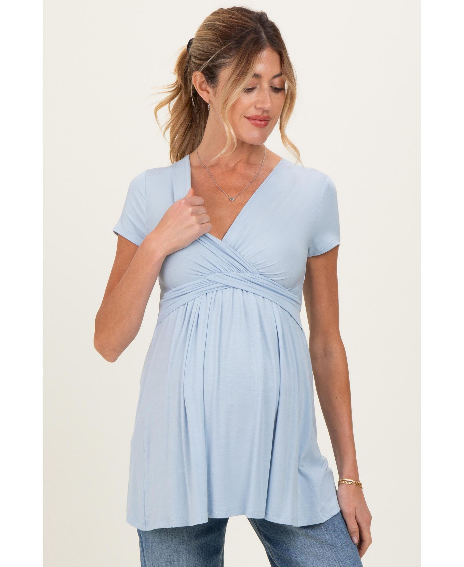 Women's Draped Front Nursing Top