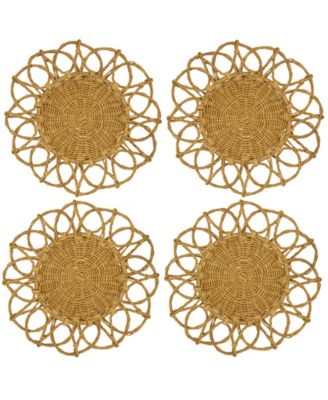 Twisted Rattan Placemats, Set of 4