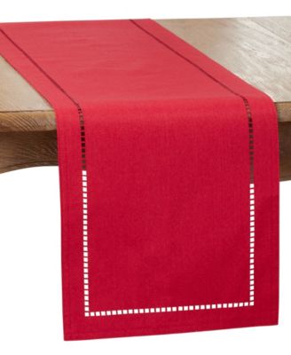 Laser-Cut Hemstitch Table Runner, 14" x 72"