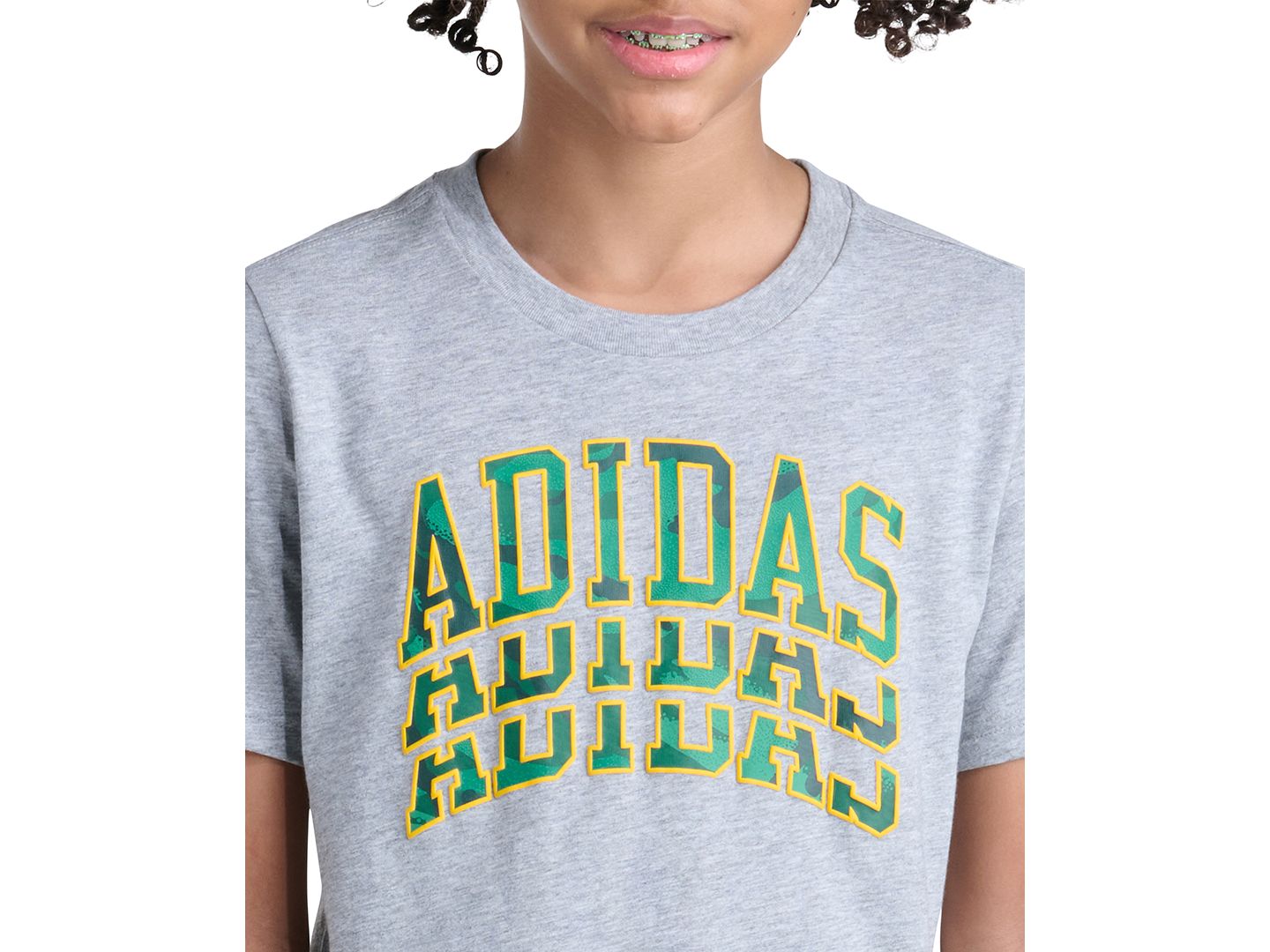 Футболка adidas Short-Sleeve T-Shirt для мальчиков, цвет: Средний серый меланжевый — фото 3