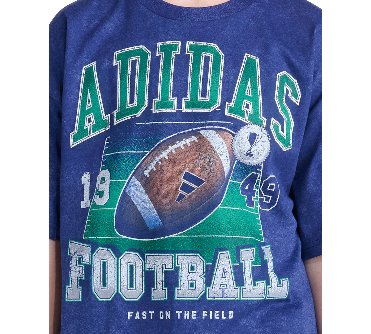 adidas Boys' 8-20 Football Print Short-Sleeve T-Shirt