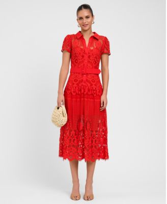 Women's Jolene Collared Lace Midi Dress