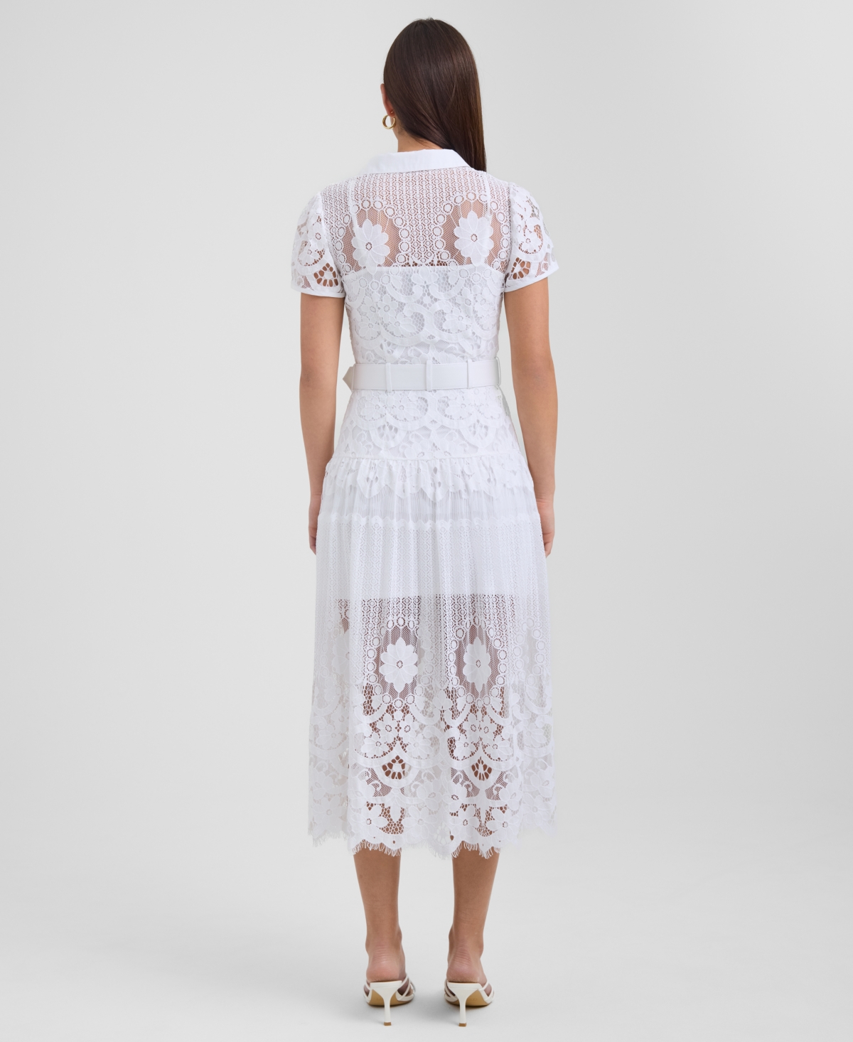 Rachel Rachel Roy Women's Jolene Collared Lace Midi Dress