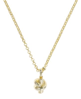 14k Gold-Plated Parker Knot Short Pendant Necklace