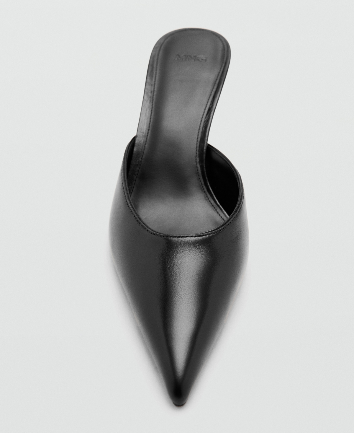 Mango Women's Pointed-Toe Leather Heeled Shoes