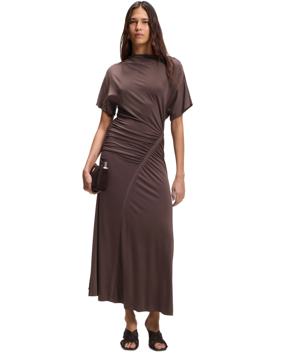 Boss by Hugo Women's Slim-Fit Gathered Detail Jersey Dress