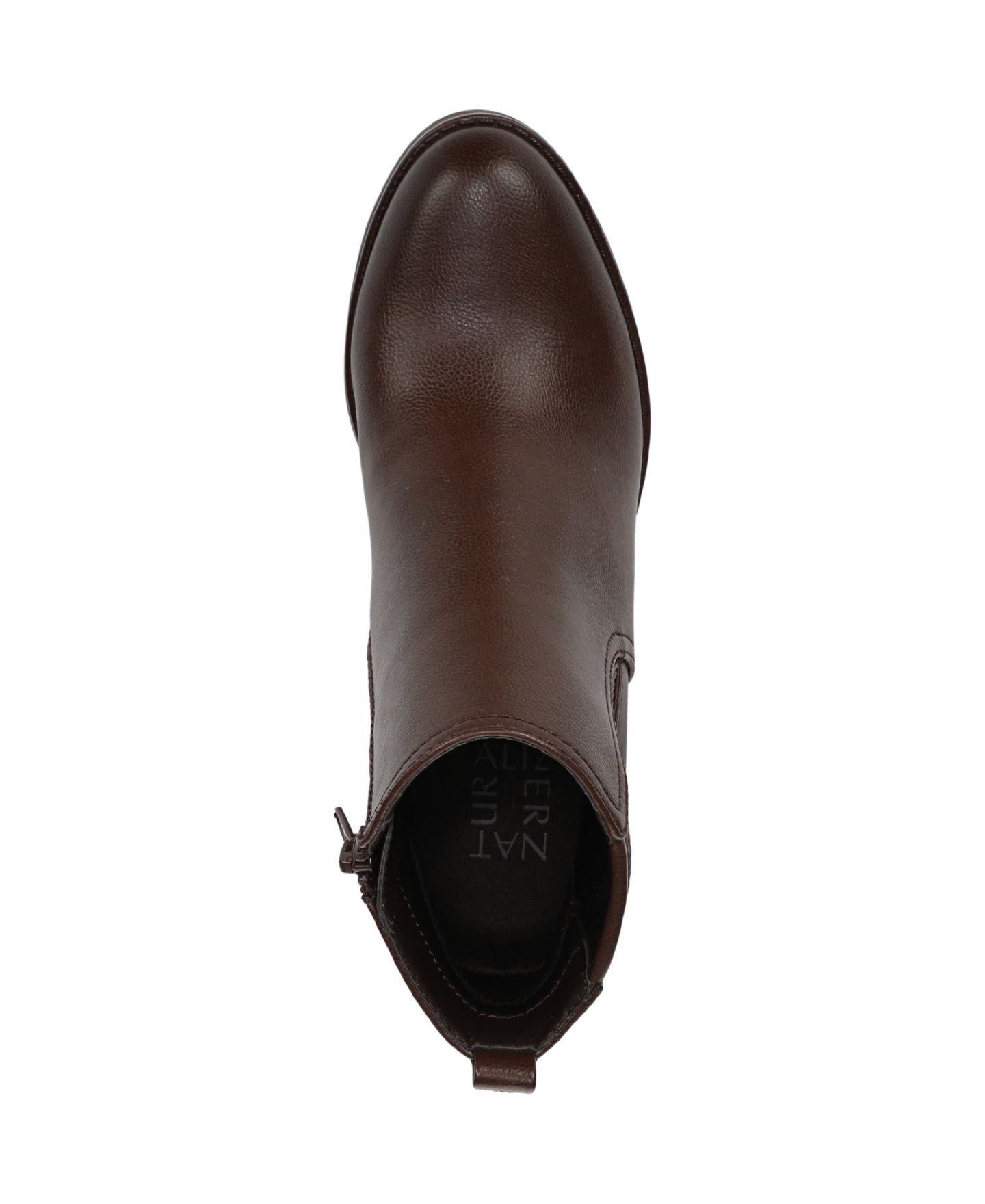 Женские ботинки Naturalizer Madalynn-Gore Water Resistant Lug Sole Chelsea Booties, цвет: Коричневая искусственная кожа — фото 4