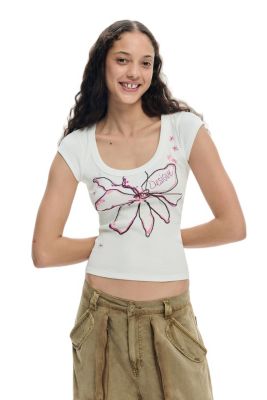 Women's Fitted flower t-shirt